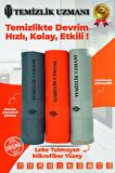 3'lü 40x60 Leke Tutmayan, İz-Toz Bırakmayan Mikrofiber Temizlik Bezi