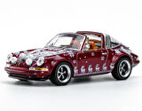 Pop Race 1/64 Porsche Singer Targa Christmas Edition 2023 Kırmızı