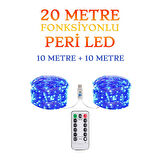Kumandalı Animasyonlu 20 Metre Usb Peri Led Parti Kutlama Tel Led