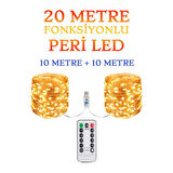 Kumandalı Animasyonlu 20 Metre Usb Peri Led Parti Kutlama Tel Led