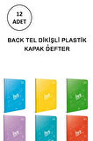 BACK Tel Dikişli Plastik Kapak Defter A5 60 Yaprak Çizgili