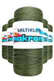 5 Adet Polyester Makrome İpi 2860 Haki Yeşil 100 gr