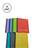 FRESCO Spiralli Plastik Defter A4 72 Yaprak Kareli GP.3-4933000-2011 12 Adet