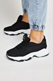 Tonny Black Siyah Beyaz Unisex Spor Ayakkabı Zyp Siyah Beyaz-36