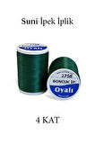 Oyalı 4 Kat Suni İpek İplik İğne Oyası Boncuk İpi Tığ Oyası No:2758