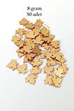 Oya Abiye Bileklik Kolye Pleksi Metalik Plastik Pul Altın Renk 8 gram 50 adet - BNC491