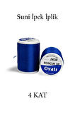Oyalı 4 Kat Suni İpek İplik İğne Oyası Boncuk İpi Tığ Oyası No:2430