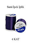 Oyalı 4 Kat Suni İpek İplik İğne Oyası Boncuk İpi Tığ Oyası No:2432