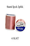 Oyalı 4 Kat Suni İpek İplik İğne Oyası Boncuk İpi Tığ Oyası No:2440