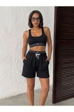 Modal Kumaş Şort ve Büstiyer Spor Takımı | Yüksek Bel Şortlu Takım