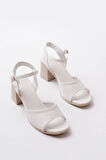 K-13 Beyaz Günlük  Topuklu Kadın Sandalet