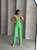 Palazzo Pantolonlu Alt Üst Takım Yeşil