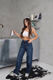Arkadan Tokalı Jeans Pantolon