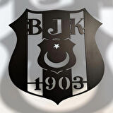 Beşiktaş Bjk 1903 Duvar Dekoru Led Işıklı Tablosu Siyah Ahşap Lazer Mdf