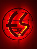 Eskişehirspor Led Işıklı Tablo Duvar Dekoru Tablosu Siyah Ahşap Lazer Mdf
