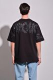 Erkek Throw Baskılı Oversize T-shirt %100 Pamuk