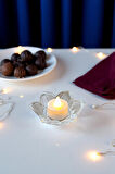 3lü Lotus Model Cam Mumluk İçinde Tealight Led Mum Seti