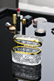Gold Detaylı Cam Mücevher & Takı Kutusu 14x9x8 cm