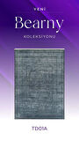 Royal Halı Bearny TD01A Lacivert Antrasit Viskon Akrilik Yumuşak Dokulu Modern Halı