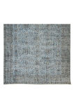 183x317 Cm El Dokuması Yeniden Boyanmış Eski Türk Halısı, Modern Mavi El Yapımı Yünlü Halı