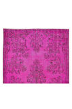 173x278 Cm El Dokuması Yeniden Boyanmış Eski Türk Halısı, Çağdaş Pembe El Yapımı Yünlü Halı
