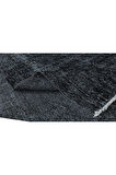203x316 Cm El Dokuması Yeniden Boyanmış Eski Türk Halısı, Modern Siyah El Yapımı Yünlü Halı