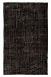 165x263 Cm El Dokuması Yeniden Boyanmış Eski Türk Halısı, Modern Siyah El Yapımı Yünlü Halı