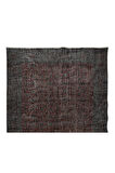 196x321 Cm El Dokuması Yeniden Boyanmış Eski Türk Halısı, Modern Kırmızı El Yapımı Yünlü Halı