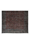 196x321 Cm El Dokuması Yeniden Boyanmış Eski Türk Halısı, Modern Kırmızı El Yapımı Yünlü Halı