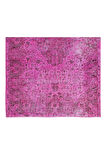198x323 Cm El Dokuması Yeniden Boyanmış Eski Türk Halısı, Modern Pembe El Yapımı Yünlü Halı
