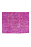 203x316 Cm Pembe Renkli Yünlü Halı, Modern El Dokuması Yeniden Boyanmış Eski Türk Halısı