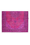183x297 cm Pembe Renkli Yünlü Halı Modern El Dokuması Yeniden Boyanmış Eski Anadolu Halısı
