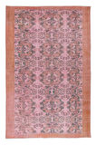 210x326 Cm Pembe Renkli Yünlü Halı, Modern El Dokuması Yeniden Boyanmış Eski Türk Halısı