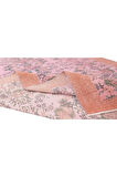 210x326 Cm Pembe Renkli Yünlü Halı, Modern El Dokuması Yeniden Boyanmış Eski Türk Halısı