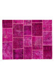 200x300 cm Pembe Tonlarda, El Dokuması, Otantik, Modern Patchwork Halı