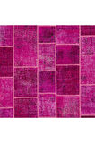 200x300 cm Pembe Tonlarda, El Dokuması, Otantik, Modern Patchwork Halı