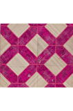 200x300 Cm El Yapımı Renkli Patchwork Halı, El Dokuma Bej Ve Pembe Renkli Peçvörk Alan Halısı