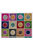 200x300 Cm Çok Renkli El Dokuması Yünlü Alan Halısı, Geometrik Patchwork Halı, Modern Peçvörk Halı