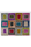 204x305 cm Modern El Dokuması Çok Renkli Otantik Tarzda Patchwork Halı