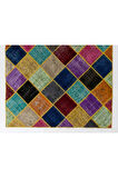 200x300 cm Çok Renkli Patchwork Halı, El Dokuma Peçvörk, Geometric Halı
