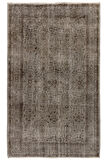 163 X 268 Cm Gri Renkli Anadolu Halısı, El Dokuması Çiçek Desenli Anadolu Halı