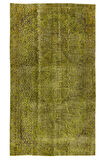 (160 X 280 CM) Yeşil Tonlarda El Dokuması Halı, Modern Ve Sade Isparta Halısı