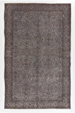 (168 X 267 CM) Gri Renkli Anadolu Halısı, %100 El Dokuması Çiçek Desenli Anadolu Halı