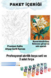 Sayılarla Boyama Seti Numaralı Tuval Fırça Boya 40x50 Cm - TEK LİLYUM