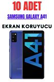 Samsung Galaxy A41 9D Kırılmaz Cam Ekran Koruyucu, Siyah Renk, Ultra Darbe Emici ( 10 Adet )