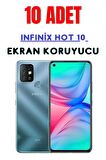 Infinİx Hot 10 Temperli Cam Ekran Koruyucu Süper Ekonomik Paket ( 10 Adet )