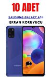 Samsung Galaxy A31 Temperli Cam Ekran Koruyucu Süper Ekonomik Paket ( 10 Adet )