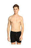 Ter0117 Penye Düz Boxer (6 Adet) | Siyah