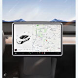 TESLA MODEL Y VE JUNİPER İÇİN UYUMLU EKRAN ÇERÇEVESİ KORUMA SLİKON BEYAZ