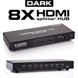 DK-HD-SP8X1 Full HD 1 Giriş 8 Çıkışlı HDMI Splitter (Sinyal Çoğaltıcı)